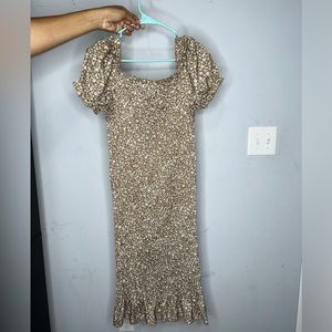 Square Neck Floral Dress Size XL